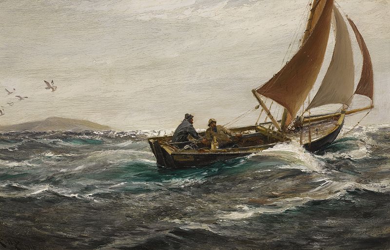 File:1916, With Wind and Tide – Off The Dodman-Head, Falmouth by Charles Napier Hemy.jpg