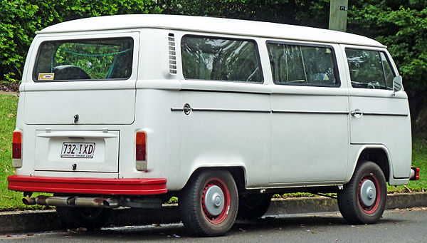 Volkswagen Type 2 (T2) similar to the minibus used by the band