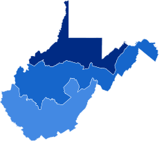 1992 West Virginia United States House of Representatives election by Congressional District.svg