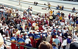 Jeff Gordon in Victory Lane with his team at the 1994 Brickyard 400. 1994Brickyard400VictoryLane.jpg