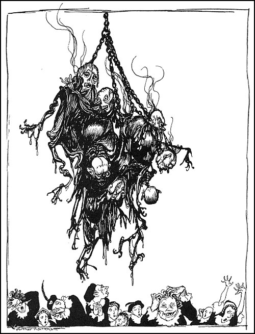 Hop Frog's last joke, 1935 illustration by Arthur Rackham