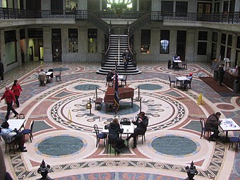 Inlaid floor of Ellicott Square Building, Buffalo, NY