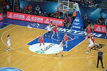 Turkey (white) vs. Serbia at the 2014 FIBA World Championship for Women 2014FIBAWomenWC Turkey vs Serbia 01.JPG