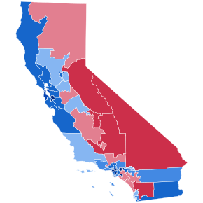 2016 House of Representatives Election Results in California by Margin.svg