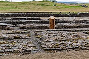 Remains of Birdoswald Roman Fort in Hadrian's Wall in the United Kingdom.