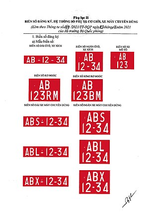Biển Xe Cơ Giới Việt Nam
