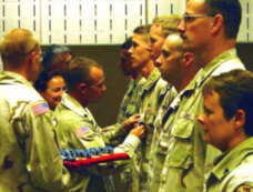 Members of the 203rd return from the battalion's first 6-month rotation to Iraq. 203award.png