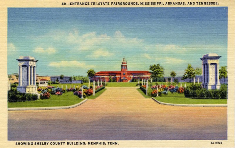 File:49-Entrance Tri-State Fairgrounds, Mississippi, Arkansas, and Tennessee Showing Shelby County... (NBY 6097).jpg