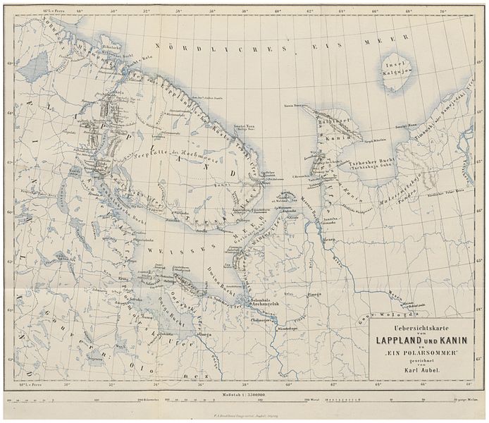 File:AUBEL(1874) p439 Übersichtskarte von Lappland und Kanin.jpg