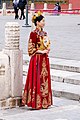 A bride in Xiuhe dress between Taihedian and Zhonghedian (20220218120518)
