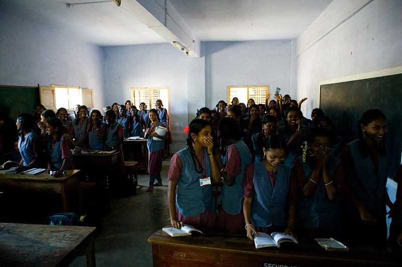 File:A girls boarding school in Tamil Nadu India 2007.jpg