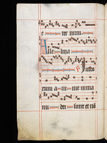 File:Aarau, Aargauer Kantonsbibliothek, MsWettFm 3, f. 146v – Graduale oesa, Proprium de sanctis.JPG