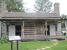 Abram Alley Log Cabin (1830s); now used also as Tool Museum in Columbus Abram Alley Log Cabin, Columbus, TX IMG 8238.JPG