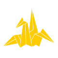 Origami təsvirli emblem