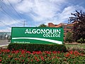 The sign (2012) on the Algonquin College Woodroffe Campus