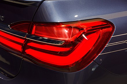 Full LED rear lights on a BMW 7 Series (G11)