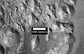 Estratificações circulares em Arabia Terra, visto pela HiRISE.