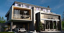 220px Architectural render %28Blender%29 - Diễn họa kiến trúc là gì ? Nơi đào tạo học và kỹ năng cần thiết