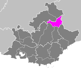 Location of Barcelonnette in Provence-Alpes-Côte d'Azur