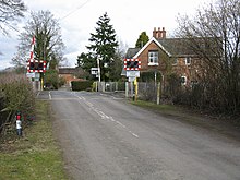 The level crossing, seen in 2010 (before the proposed upgrading)