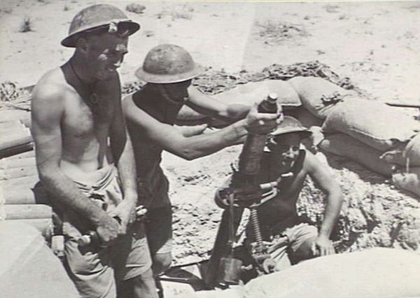 A mortar crew from the 2/43rd during the fighting around El Alamein