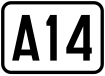 A14 shield}}