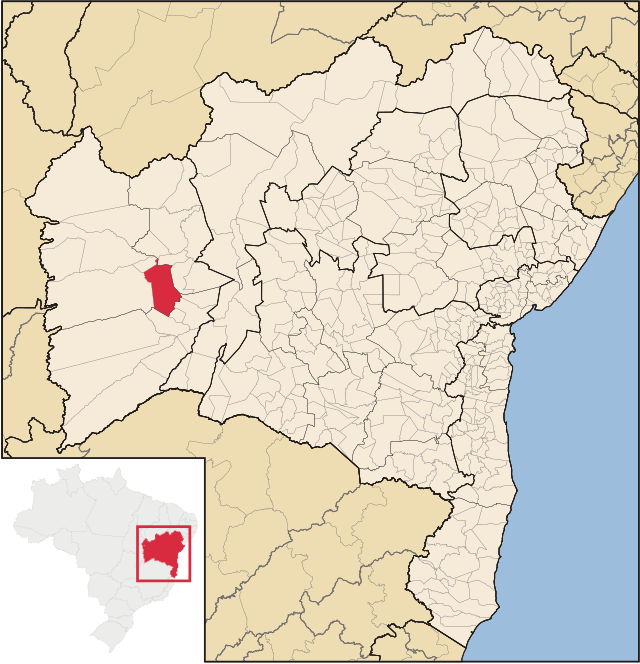 Localização de Baianópolis na Bahia