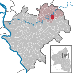 Läget för Balduinstein i Rhein-Lahn-Kreis