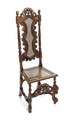 Barockstol, svarvad och snidad med sits och rygg av rottingflätning, 1700 cirka - Hallwylska museet - 108427.tif