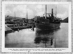 Le vapeur Baron Dhanis monté et lancé en 1916 sur le lac Tanganyika.