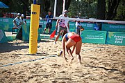 Deutsch: Beachvolleyball bei den Olympischen Jugendspielen 2018; Tag 8, 14. Oktober 2018; Mädchen, Achtelfinale – Bolivien-Puerto Rico 0:2 (18–21/18–21 ) English: Beach volleyball at the 2018 Summer Youth Olympics at 14 October 2018 – Girls Round of 16 – Bolivia-Puerto Rico 0:2 (18–21/18–21 )