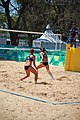 Deutsch: Beachvolleyball bei den Olympischen Jugendspielen 2018; Tag 8, 14. Oktober 2018; Mädchen, Achtelfinale – USA-Peru 2:0 (21–19/21–12) English: Beach volleyball at the 2018 Summer Youth Olympics at 14 October 2018 – Girls Round of 16 – USA-Peru 2:0 (21–19/21–12)