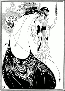 Плакат «Павлинья юбка», Обри Бёрдслей, 1890-е годы