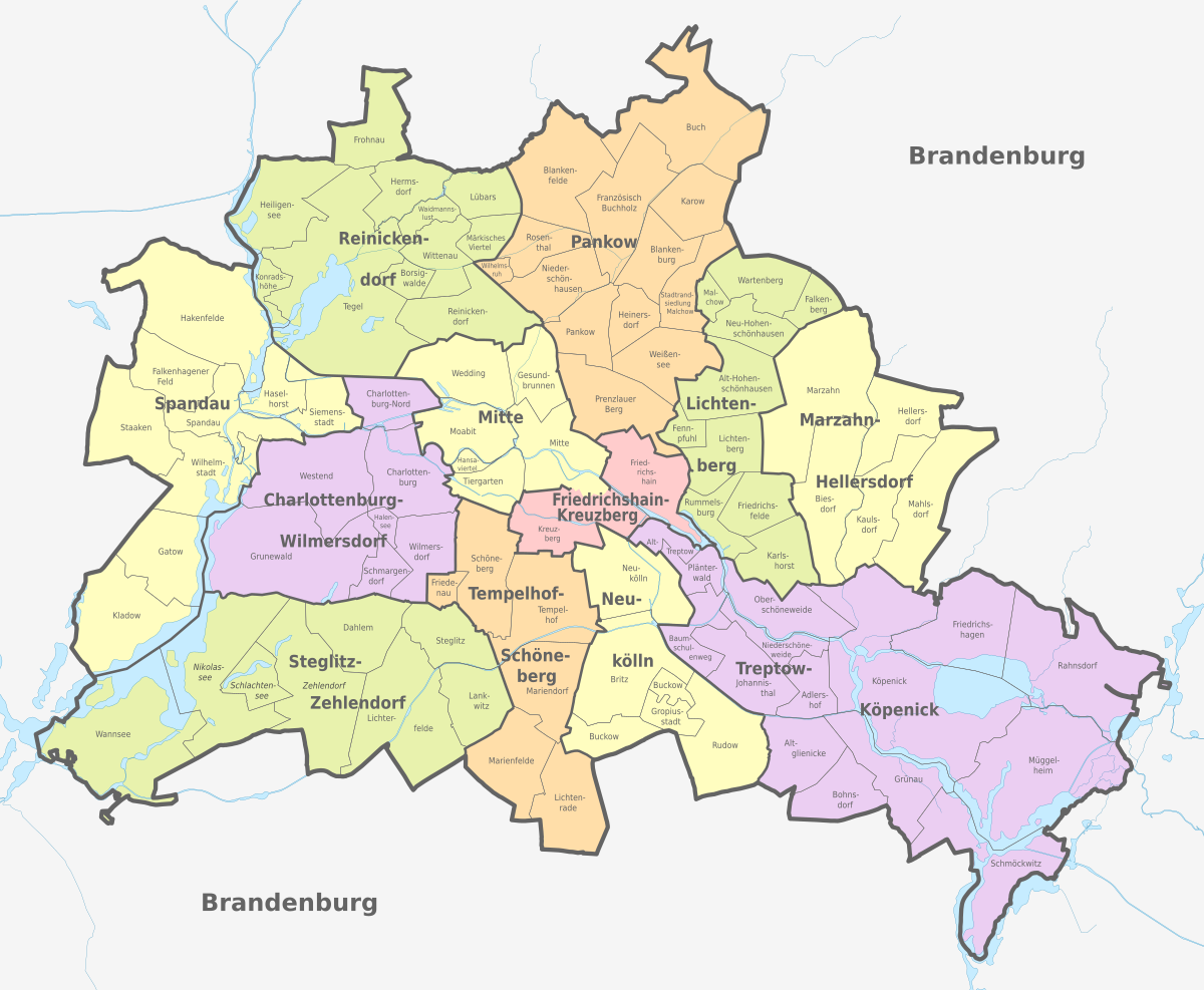 berlin viertel karte Verwaltungsgliederung Berlins – Wikipedia