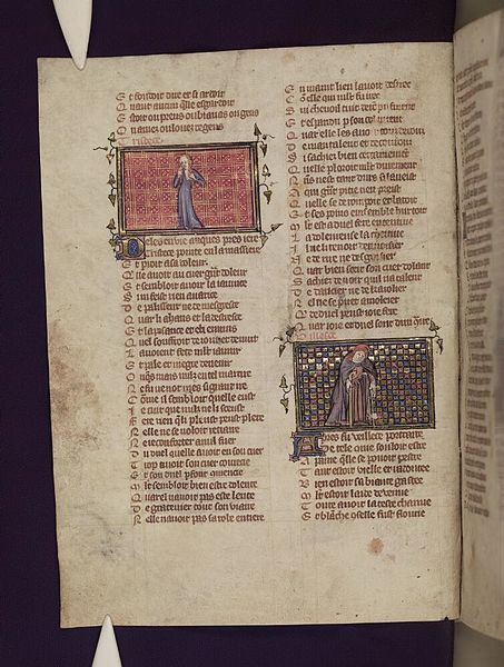 File:Bodleian Libraries, Le Roman de la Rose 3v.jpg