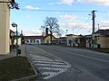 Čeština: Boršice, okres Uherské Hradiště - náves.