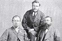 From left: Robert Brazil, John Cleland and James Fitzgerald in 1875 Brazil Cleland & Fitzgerald.jpg