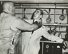 Tor Johnson and Lugosi in Bride of the Monster (1956)