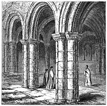 The Norman chapter house of Bristol Cathedral (engraving 1882). Hakluyt was a member of the chapter.