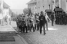 Soldiers during an Exercise, circa 1895 Brugg Soldaten.jpg