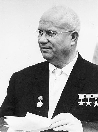Nikita Khrushchev, the Soviet leader whose anti-Stalinist reforms Gorbachev supported