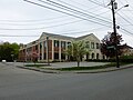 Burlington Public Library, located at 22 Sears Street Burlington, Massachusetts 01803-3032. North and west (front) sides of building shown.