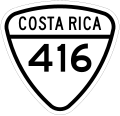 Road shield of Costa Rica National Tertiary Route 416