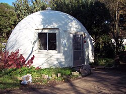 A dome. Each one houses 2 residents California-dome-house.jpg