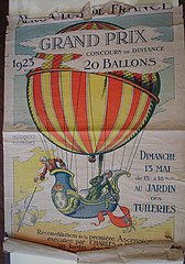 Cartaz do Concurso de Distância em Balões - Aero Club da França