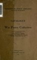 Catalogue of the war poetry collection (IA catalogueofwarpo00birmiala).pdf