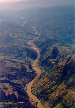 Cauca River Canyon - home of the new wren Thryophilus sernai (Cucarachero Paisa) (7241470126).jpg