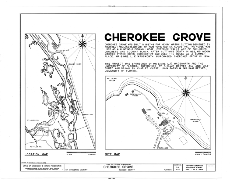 File:Cherokee Grove, Mantanzas River Vicinity, Saint Augustine, St. Johns County, FL HABS FLA,18-SAUG.V,1- (sheet 1 of 6).png