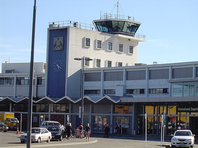 The former 1960 terminal building and control tower designed by Paul Pascoe