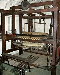 Victorian hand-loom, in Timmy Feather's (d.1910) Workshop.